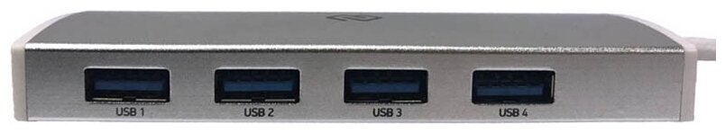 Хаб USB Digma 4 Ports USB 3.0 Silver HUB-4U3.0-UC-S