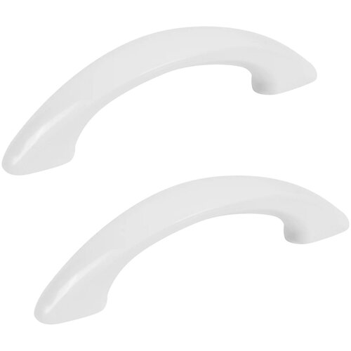 Ручка-скоба, 64 мм, пластик, цвет белый, 2 шт.