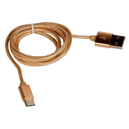 Кабель USB More choice K11a для Type-C, 2.0А, длина 1.0м, золотой