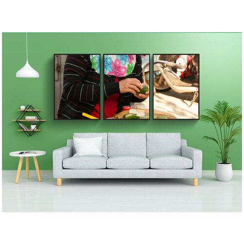 фото Набор модулных постеров для интерьера "вьетнамский, торт, хо ши мин сити" 60x90 см. в тубусе, без рамки lotsprints