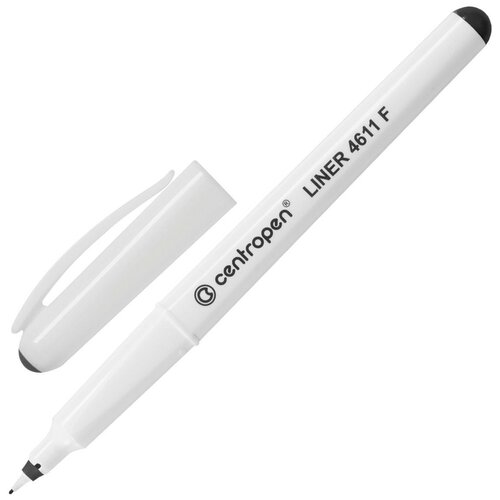 Купить Ручка капиллярная Centropen трехгранная, корпус белый, толщина письма 0, 3 мм, черная (4611/1Ч)