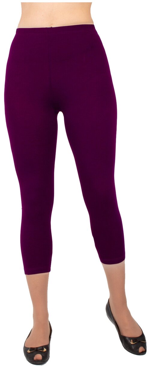 Бриджи  TREND, прилегающий силуэт, повседневный стиль, карманы, размер 164-122(58), фиолетовый