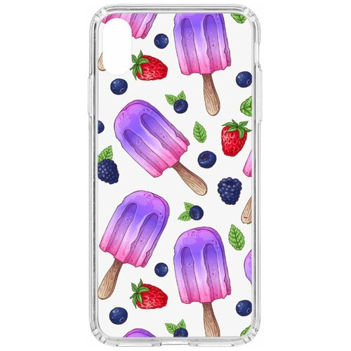 фото Чехол для apple iphone xs max kruche print ice cream / чехол для apple iphone / чехол с рисунком / чехол с принтом / чехол для айфон / бампер на айфон / чехол накладка для iphone / противоударная накладка для iphone / защита для iphone / защита на айфон / cиликоновый чехол для iphone / пластиковый чехол на iphone / защитный чехол для iphone кruче