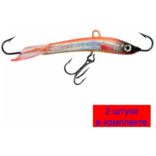 фото Балансир для рыбалки aqua classic 3d 74mm цвет 102 (оранжевая спинка), 2 штуки