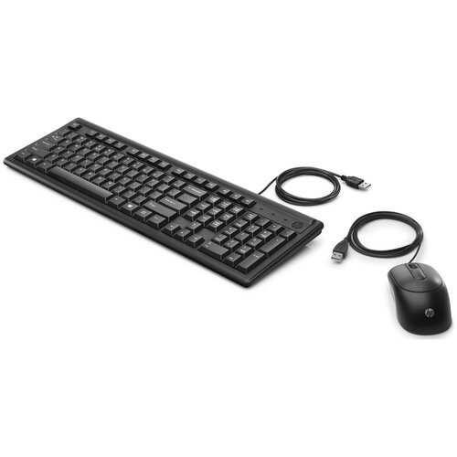 Клавиатура + мышь HP Wired Combo Keyboard and Mouse 160 Black (6HD76AA)