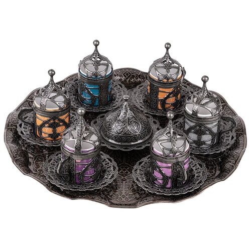 Набор кофейный Турецкий Серый (6 персон)