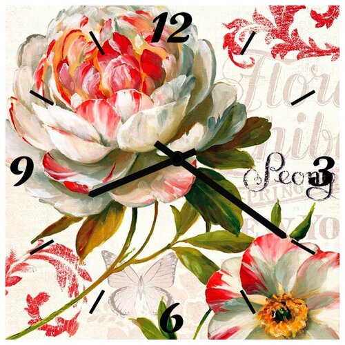 фото Svs настенные часы svs 4002850 большой красивый цветок