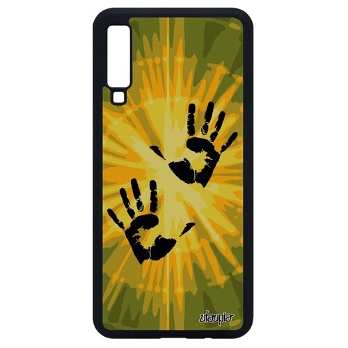 фото Модный чехол на смартфон // galaxy a7 2018 // "отпечаток ладони" arm раста, utaupia, желтый
