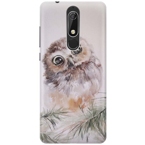 фото Re:pa накладка transparent для nokia 5.1 с принтом "совенок"