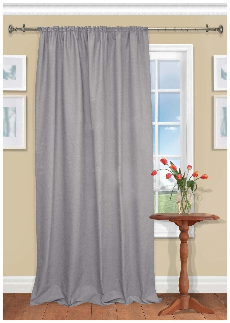 Классические шторы Delores Цвет: Серый