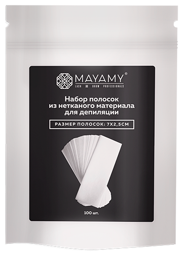 Набор полосок из нетканого материала для депиляции MAYAMY, 7x2.5см, 100шт