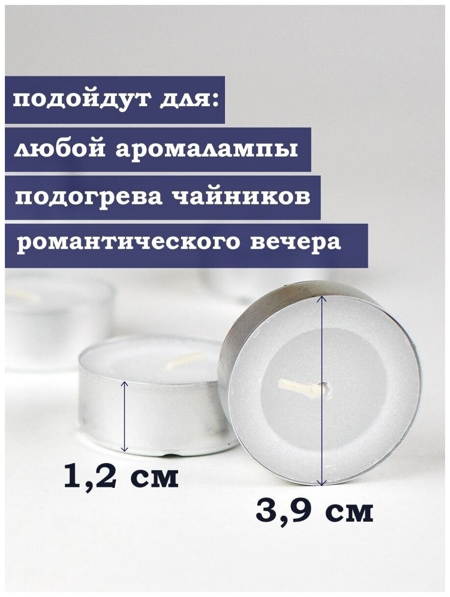 Набор чайных свечей "Классика", белый, 100 штук 2742356