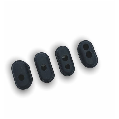Комплект резиновых заглушек кабелей для электросамокатов Xiaomi Mijia M365, 1S, PRO, PRO 2, Mini Robot 365, AOVO 365 и др, 4шт черный