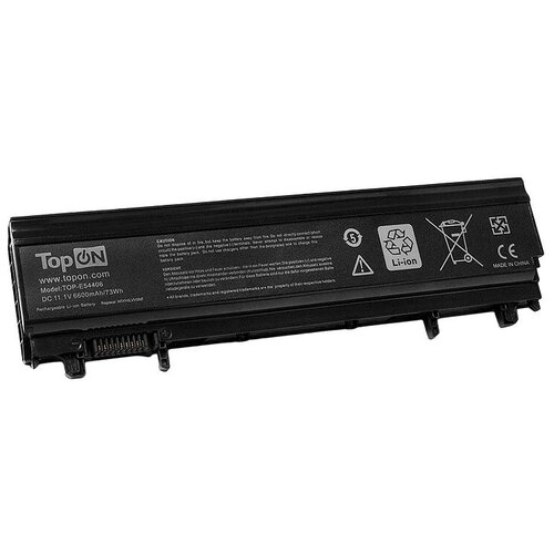фото Аккумуляторная батарея усиленная topon для ноутбука dell 3k7j7 (6600mah)
