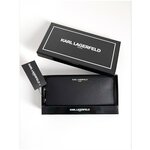 Кошелек Karl Lagerfeld черный искусственная кожа с тиснением сафьяно - изображение