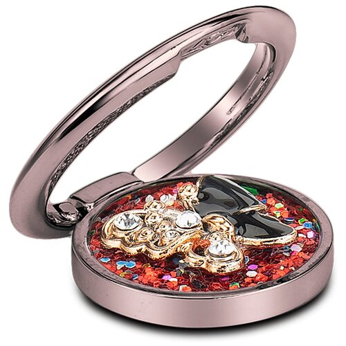 фото Кольцо держатель для телефона / бабочка / 36 мм черно-красный luxcase