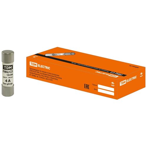 фото Плавкая вставка пвц-с2 10х38 4а tdm sq0729-0004 tdm еlectric