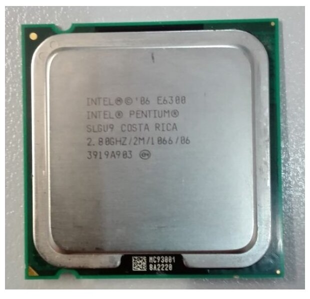 Процессор Intel Pentium E6300 Wolfdale LGA775 2 x 2800 МГц