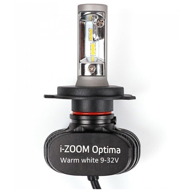 Светодиодные лампы Optima LED i-ZOOM H4 Warm White 4200K 9-32V (2 лампы)