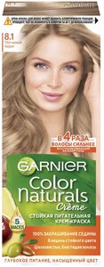 GARNIER Color Naturals стойкая питательная крем-краска для волос, 8.1 песчаный берег, 112 мл