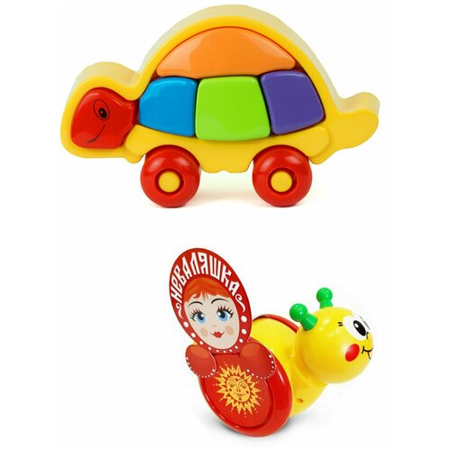 Детский развивающий набор для малышей Каталка-неваляшка 