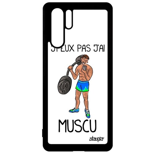 фото Защитный чехол на телефон // huawei p30 pro // "не могу - у меня бодибилдинг!" качок повод, utaupia, белый
