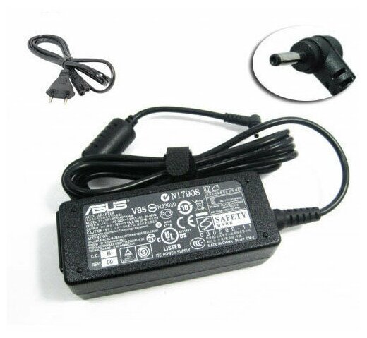 Для ASUS Eee PC 1001PG Зарядное устройство блок питания ноутбука (Зарядка адаптер + сетевой кабель/ шнур)