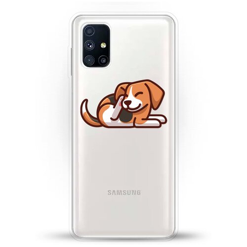 фото Силиконовый чехол бигль на samsung galaxy m51 andy & paul