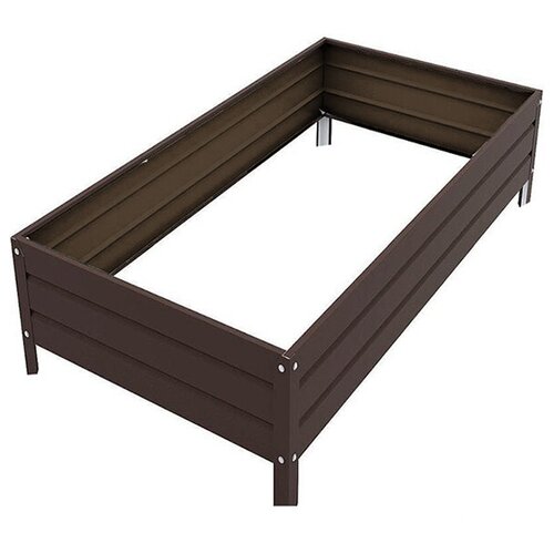 Грядка Комфорт на даче Московская усиленная, оцинкованная 0.8x3m x 22cm Brown 00119K