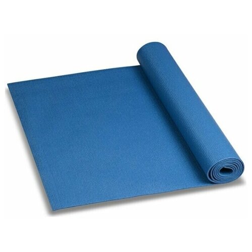 фото Коврик для йоги indigo yg03, 173х61х0.3 см синий однотонный