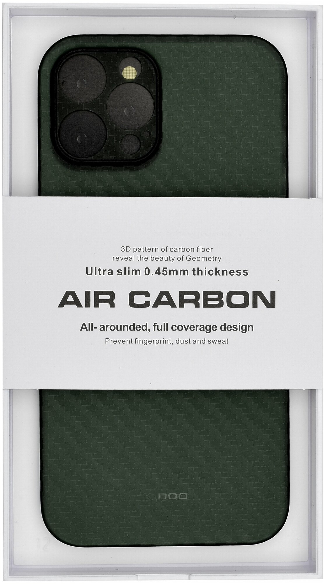 Чехол для iPhone 15 Pro AIR Carbon-Зелёный