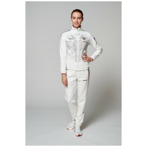 фото Костюм forward, олимпийка и брюки, силуэт полуприлегающий, размер l, белый