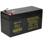 Аккумулятор General Security GSL 1.2-12 (12В, 1.2Ач / 12V, 1.2Ah) - изображение