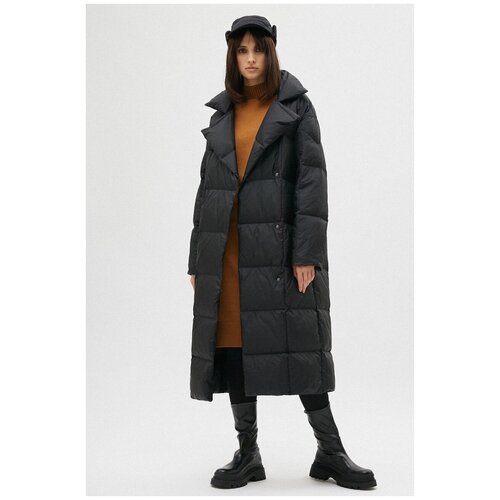фото Пуховое пальто прямого силуэта wdl 210501 черный 48 conso wear