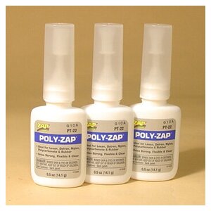 Фото Цианакрилатный клей POLY-ZAP для лексана, нейлона, поликарбоната, 14 гр, ZAP (США), PT-22