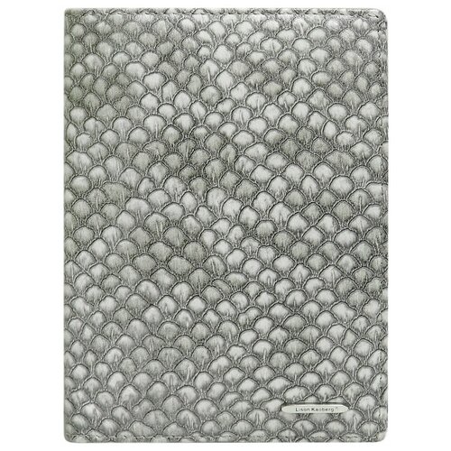 Обложка Lison Kaoberg, натуральная кожа, подарочная упаковка, серый