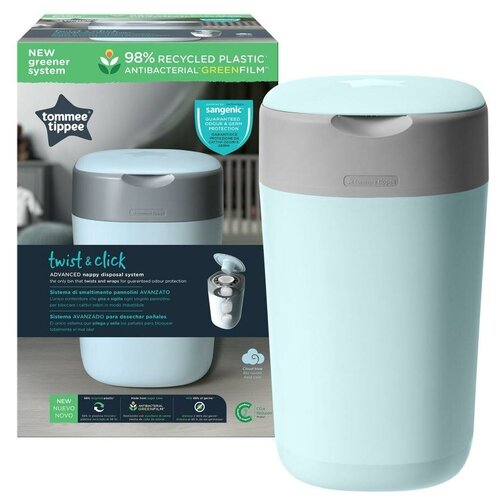 Tommee Tippee утилизатор подгузников, накопитель для использованных подгузников Twist & Click, blue