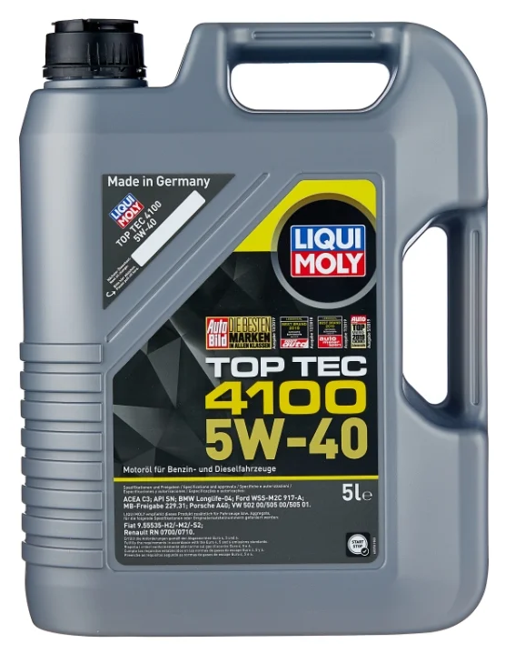 Моторное масло LIQUI MOLY Top Tec 4100 5W-40, 1л