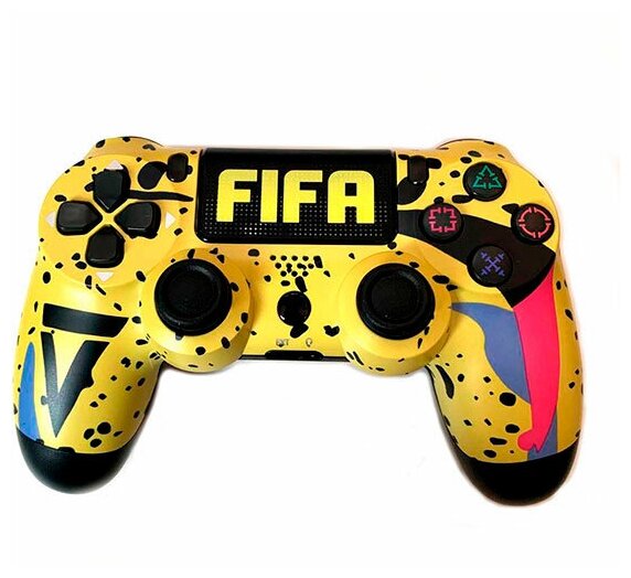 Беспроводной геймпад джойстик для PS4 FiFA желтый совместим с PlayStation 4