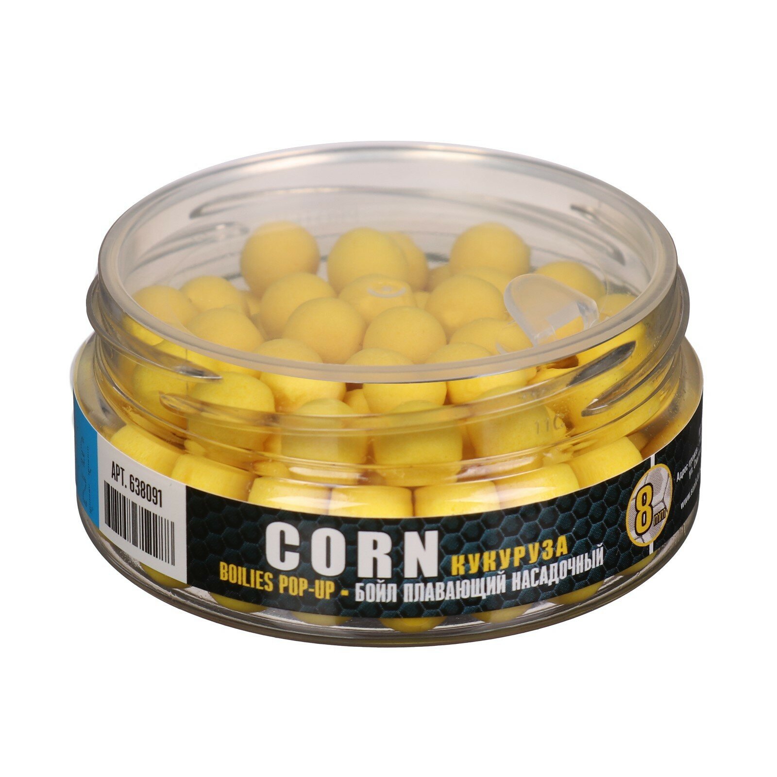 Бойлы насад. плав. Sonik Baits CORN MICRON Fluo Pop-ups 8мм 50мл — фото 4