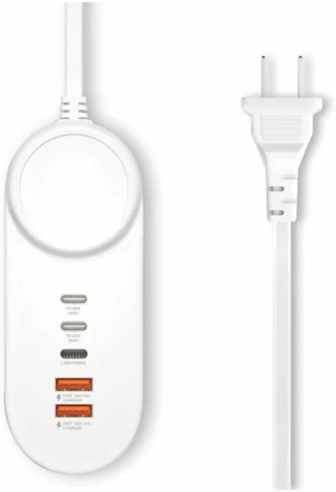 Сетевое зарядное устройство iPhone 25W Power Socket Adapter Type-C ×2, USB ×2, Lightning xI — фото 5