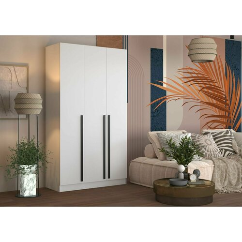 Шкаф 3-х ств. Бостон 1,2, ЛДСП Белый/Белый. Баер