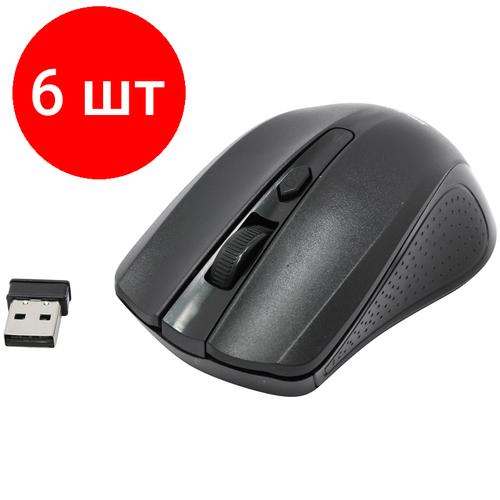 Комплект 6 шт Мышь беспроводная Smartbuy ONE 352 черный 3btnRoll 438800₽