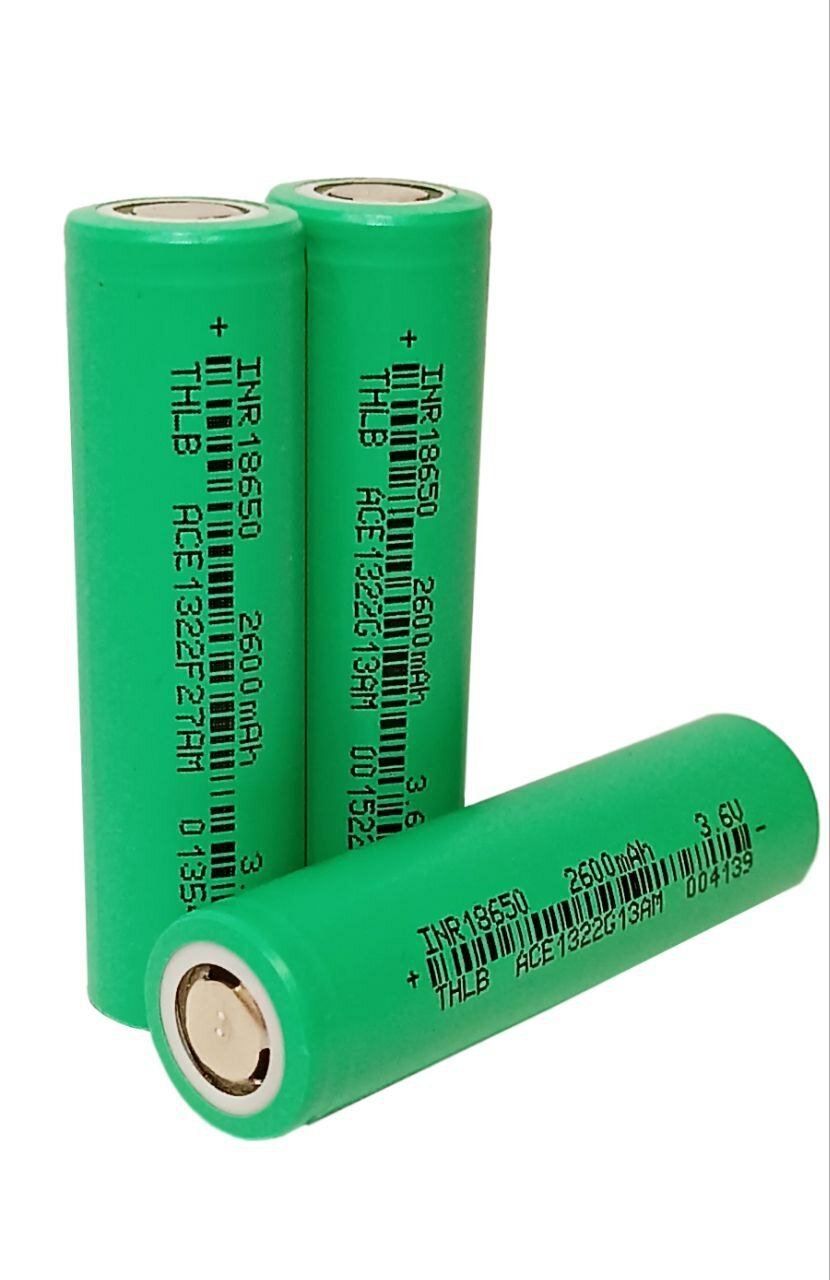 Аккумуляторы THLB INR 18650 Li-ion высокотоковые, емкость 2500mAh 3.6V 3шт.