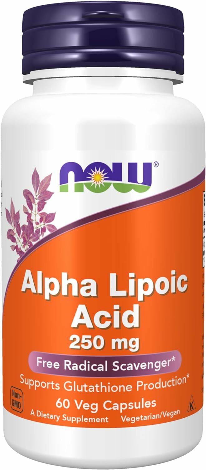 NOW Alpha Lipoic Acid 250 mg 60 veg capsules (альфа липоевая кислота)