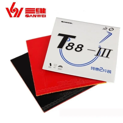 Накладки для настольного тенниса SANWEI T88-III TRAINING DOUBLE (красная+черная)