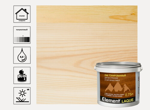 Изображение товара Лак Element Laque акриловый, тонированный, бесцветный, 0,75 л
