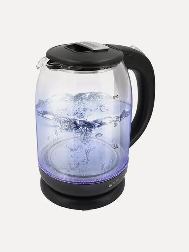 Изображение товара Электрический чайник HOME ELEMENT HE-KT191 серебряный жемчуг стеклянный с подсветкой 2 л