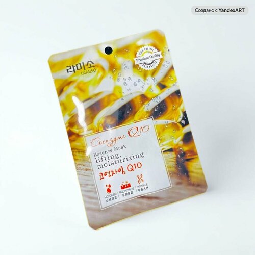 фото "la miso coenzyme q10" - тканевая маска для ухода за кожей лица, 23мл