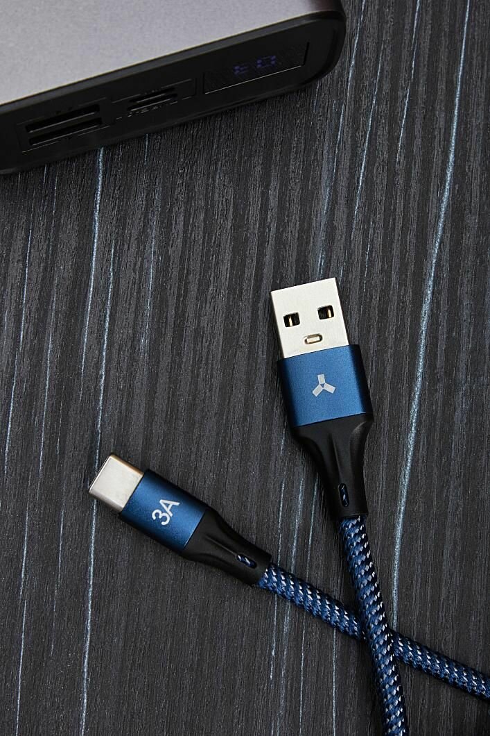 Дата-кабель Accesstyle AC30-F100M USB - Type C 1м синий — фото 1